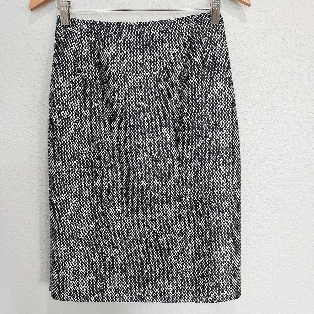 Vintage Rickie Freeman for Teri Jon Black Silk Pencil Skirt Size 4